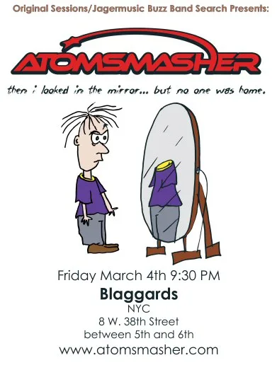 Atomsmasher flyer: Blaggard’s, March 4, 2005